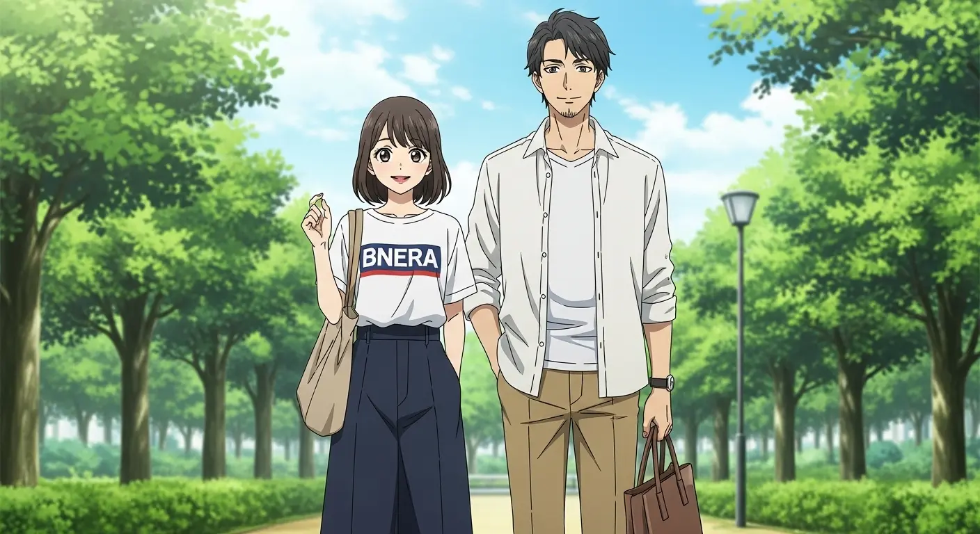 カジュアルな私服デートコーデのカップル