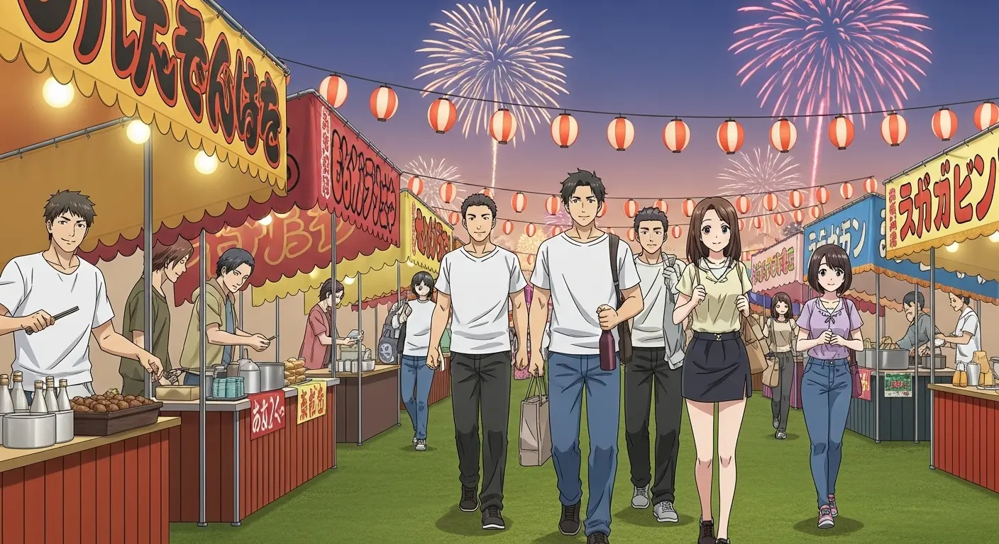 花火大会の雰囲気に合わせた服装
