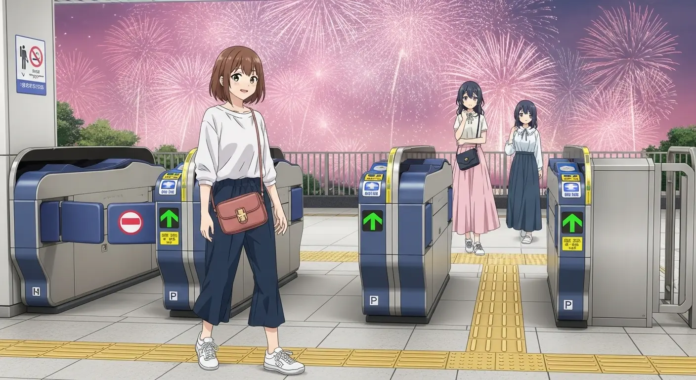 花火大会デートの私服と小物