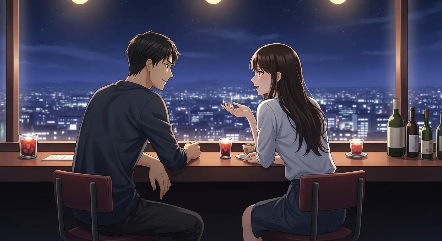 二人きりで話すカップル