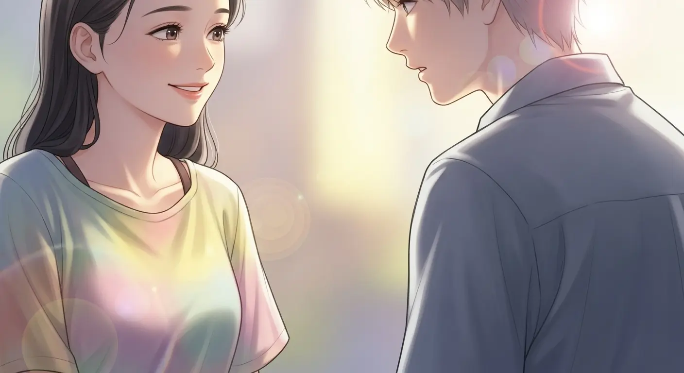 好き避けの男性に優しく話しかける女性