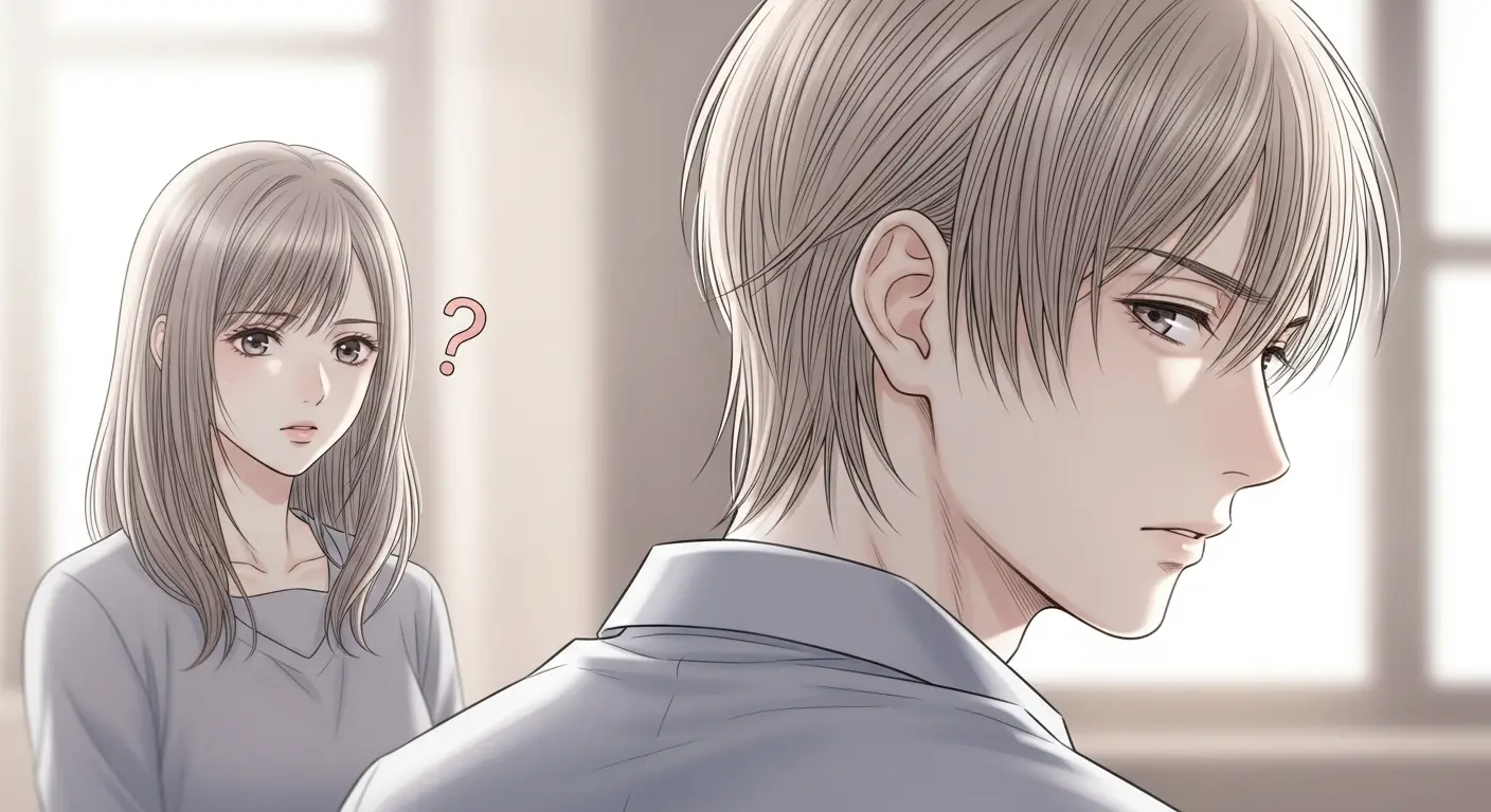 好き避けをしてしまう男性と、それを見つめる女性