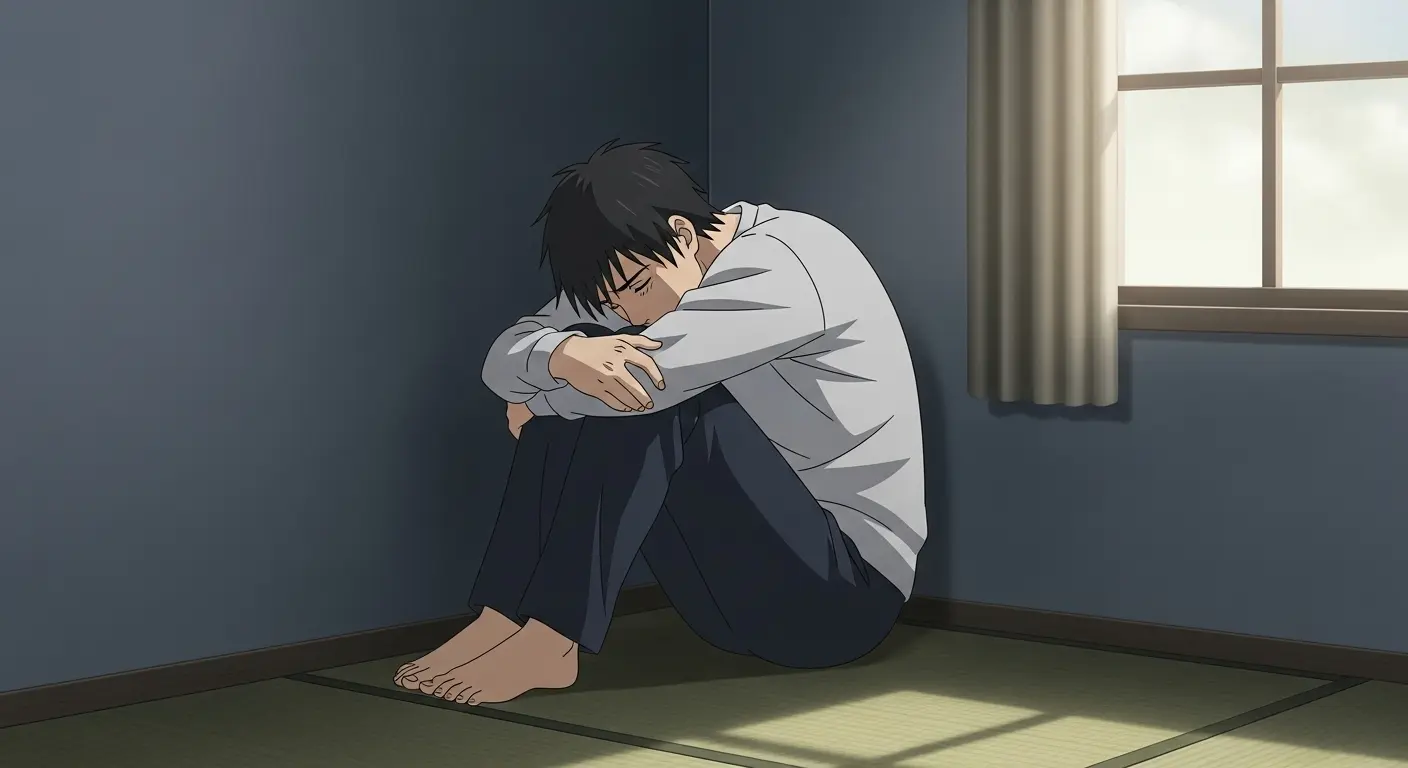 悲しみに暮れる男性