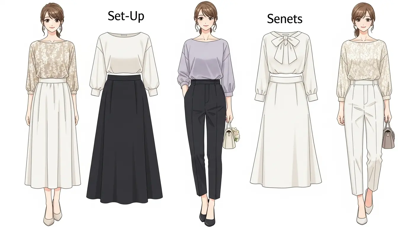結婚式二次会におすすめのセットアップとパンツスタイル