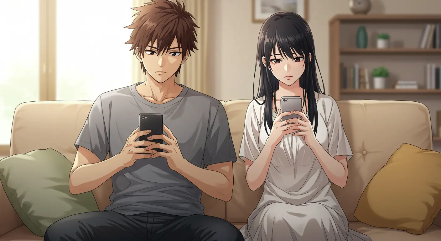 結婚式の費用について話し合うカップル