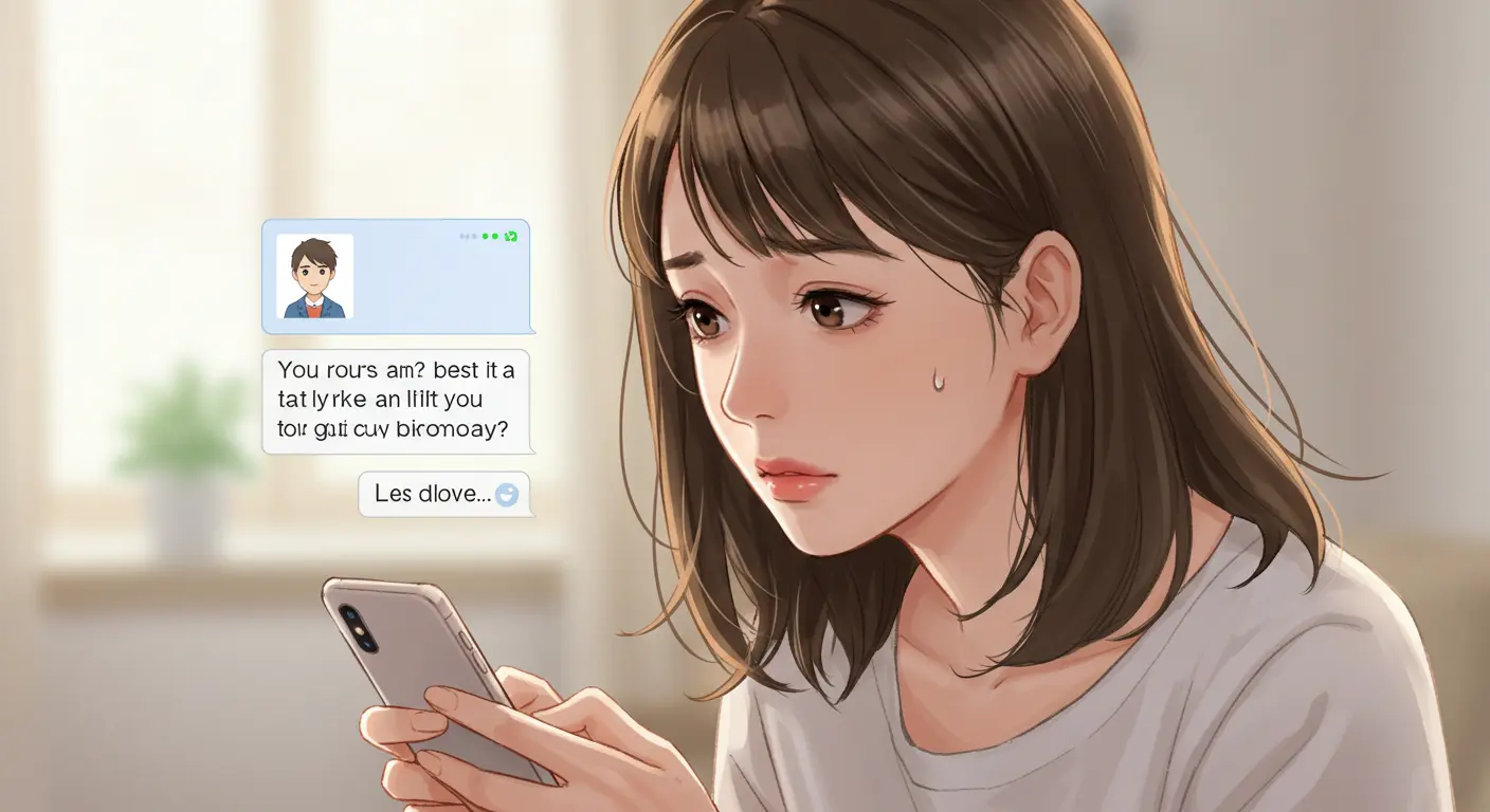 関係が進展せず告白を待つ女性の不安な表情