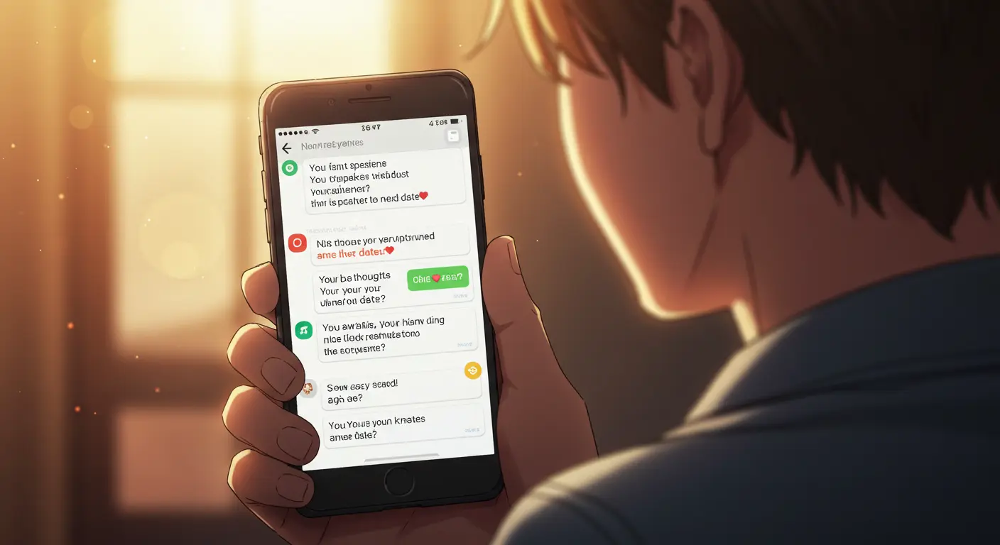 デート後LINEで脈ありサインを見せる男性