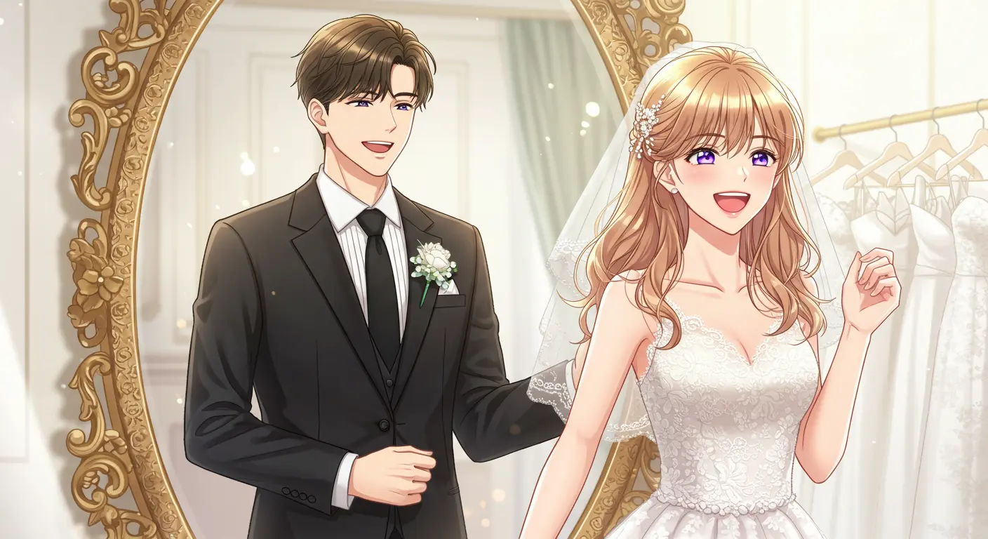 結婚式の準備を楽しむカップル