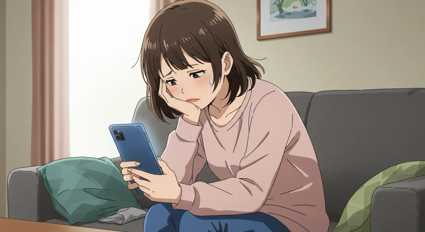 自己中心的な彼氏のLINE返信にストレスを感じる女性