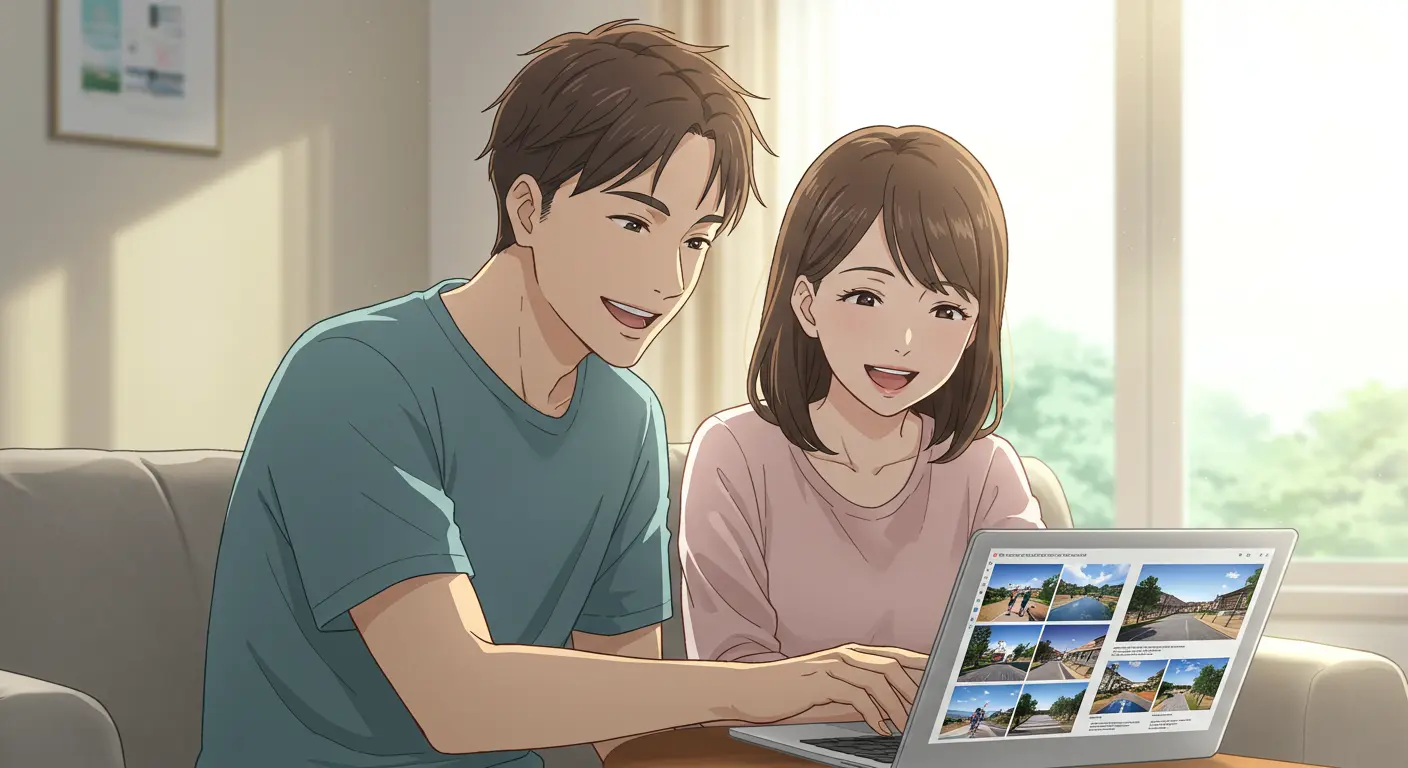 結婚に向けて話し合う笑顔のカップル