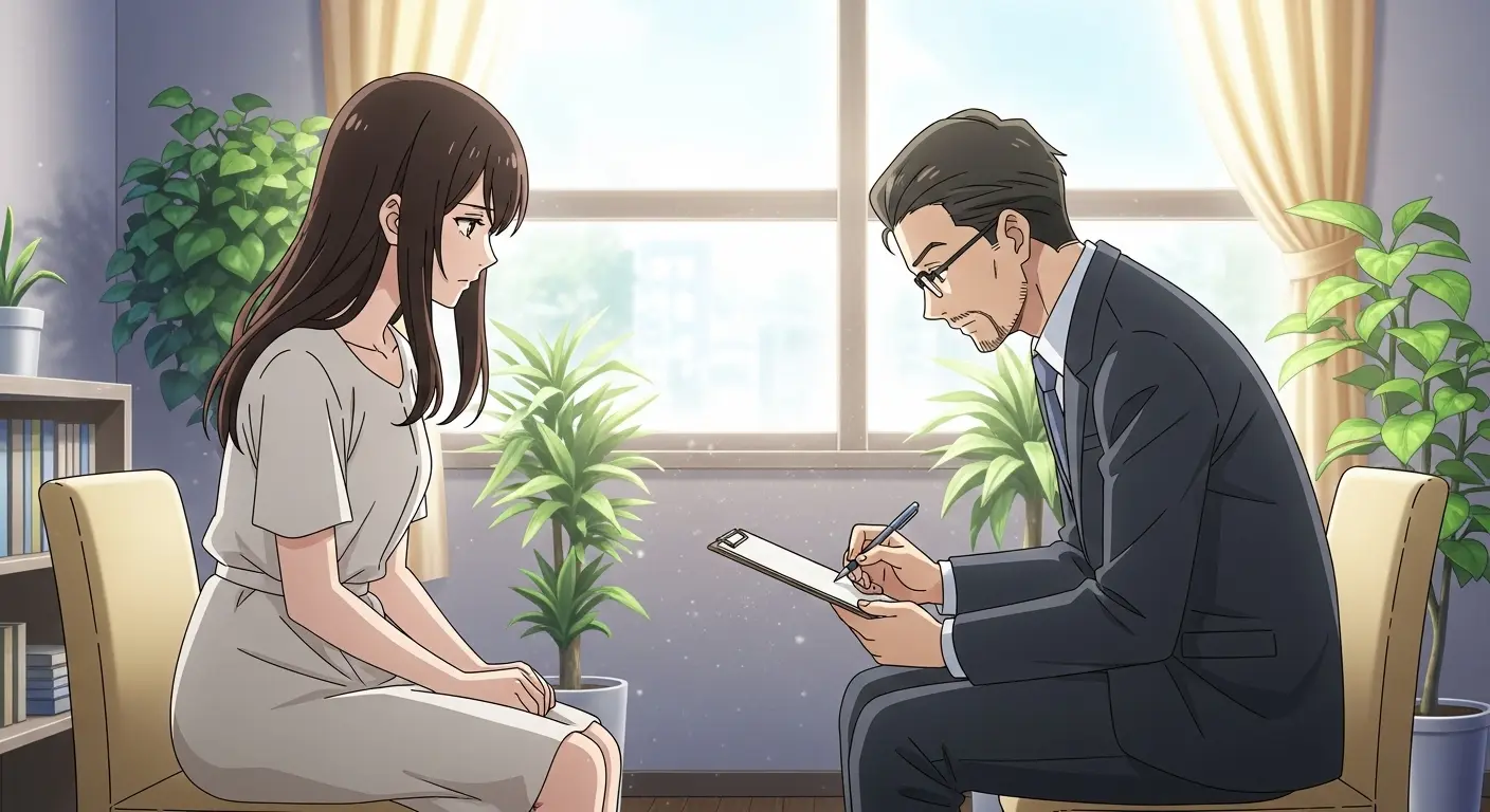 婚活の専門家に相談する女性