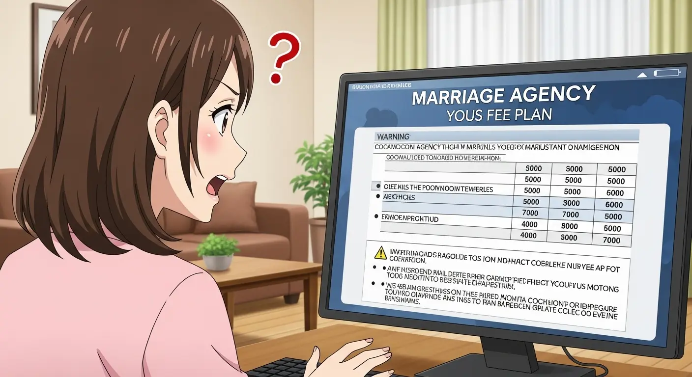結婚相談所の料金体系に困惑する女性
