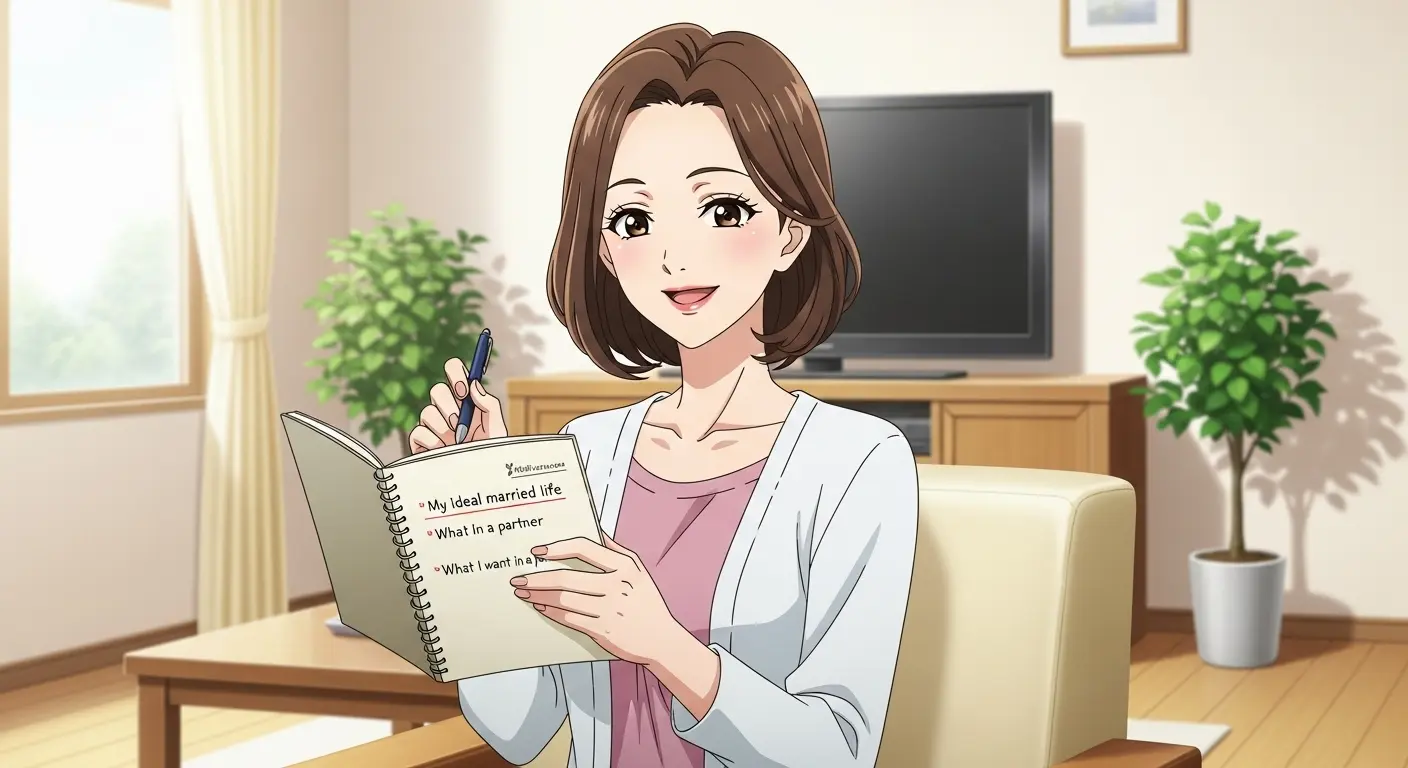 婚活前に自己分析をする女性
