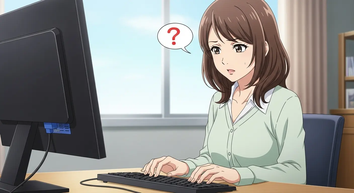一言メッセージや質問ばかりで会話が続かない女性の不安な表情