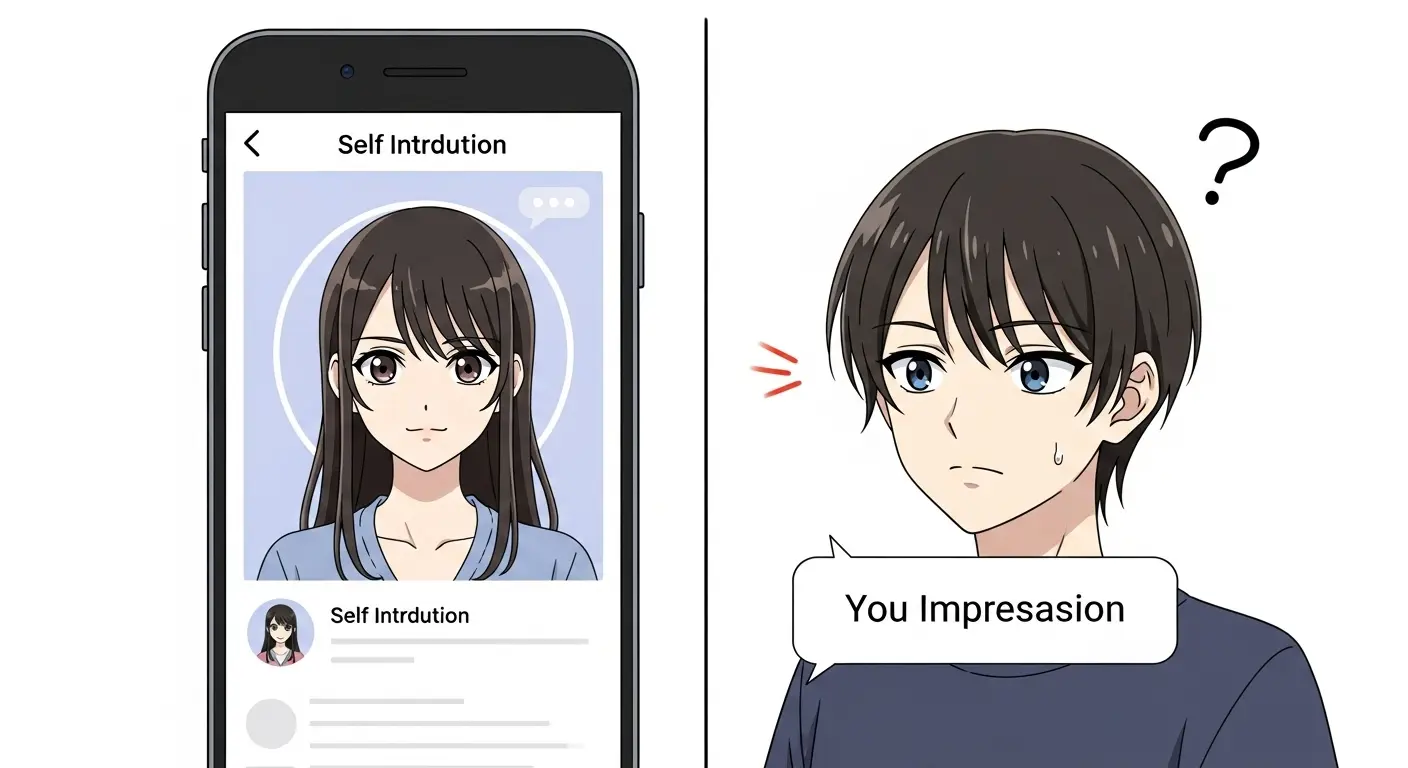 プロフィール写真とメッセージの印象が異なる状況に困惑するユーザー。