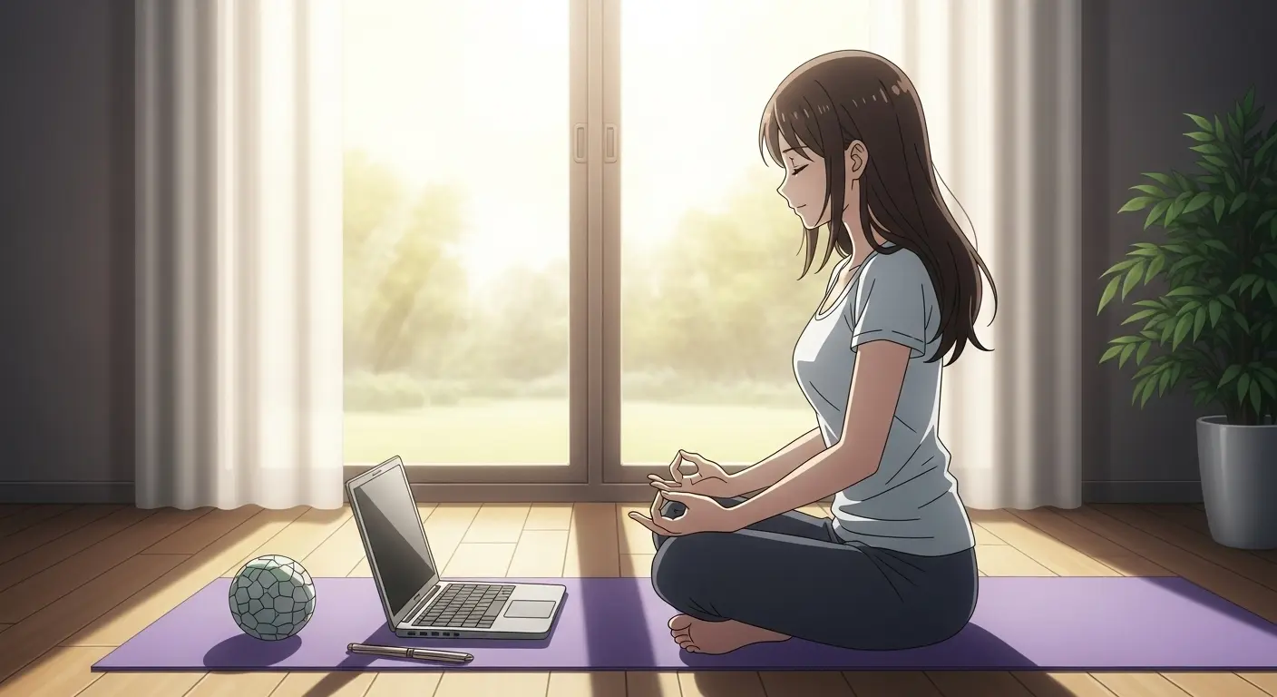 自分磨きをする女性
