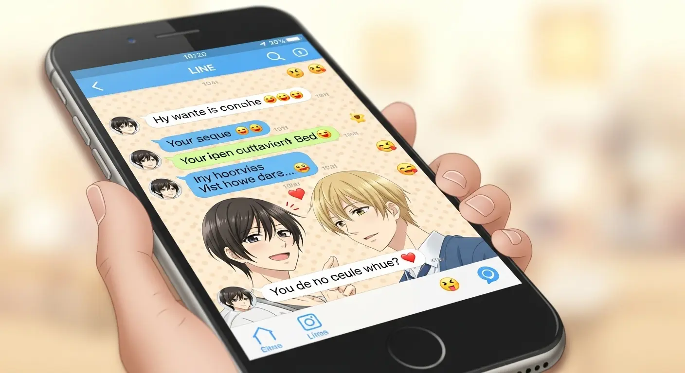 アニメーション絵文字が活発に使われるLINEトーク