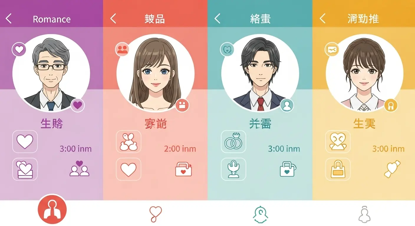 マッチングアプリ利用者の年齢層と目的の多様性。