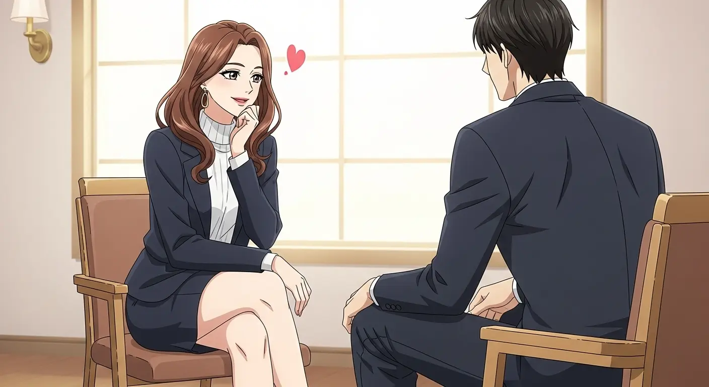 恋愛で足を組んでアピールする女性