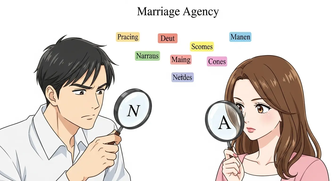 結婚相談所の資料を確認