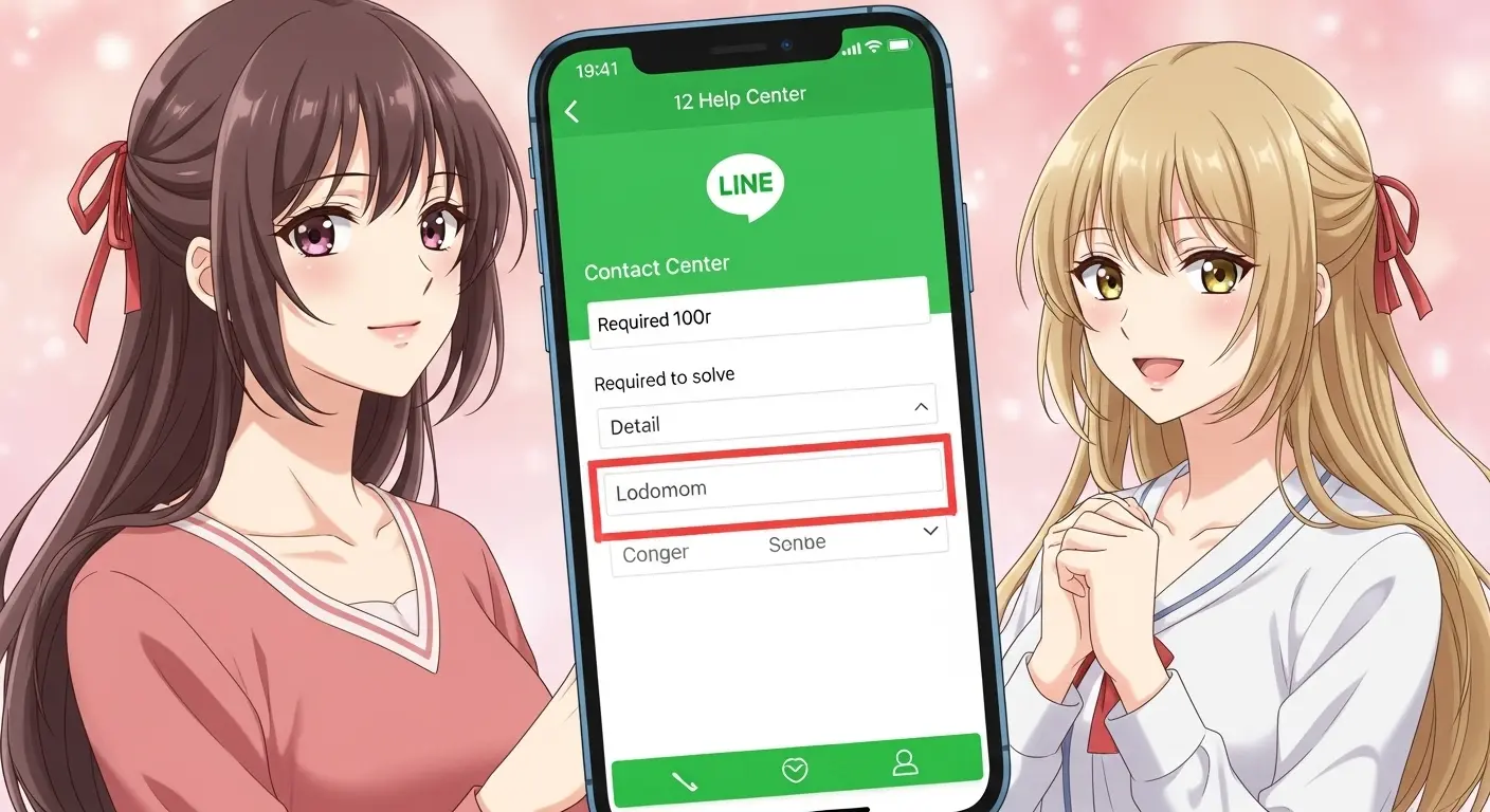 LINE公式サポートへのお問い合わせ画面