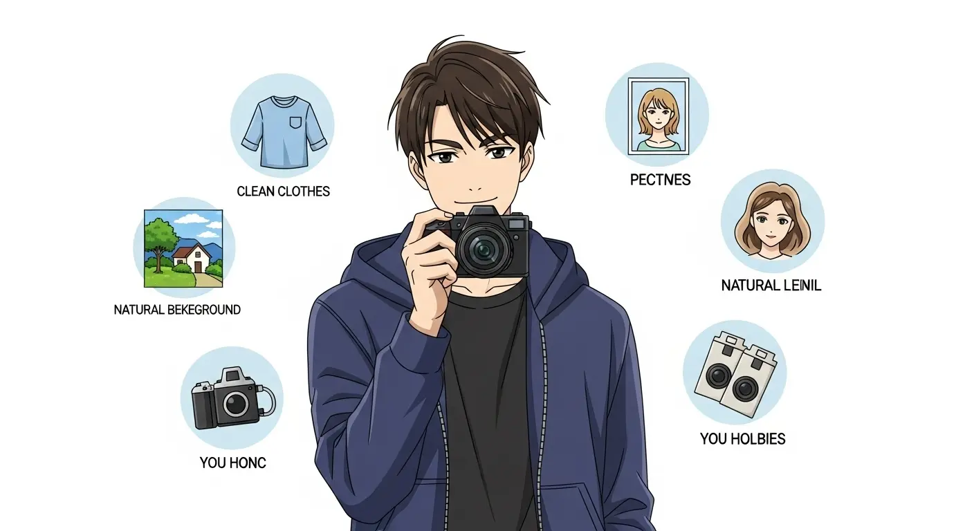 マッチングアプリでモテる男性のプロフィール写真のポイント。