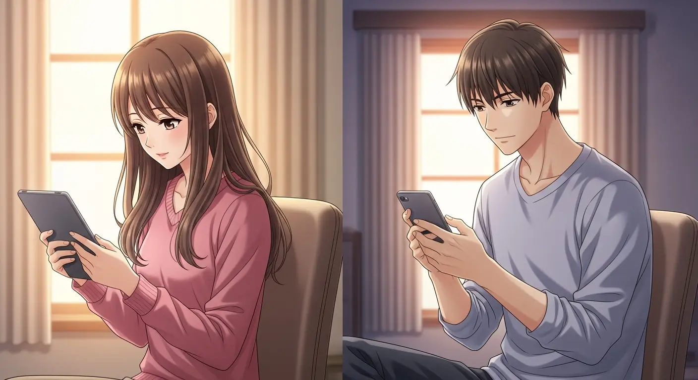 マッチングアプリでメッセージの話題に困る男女