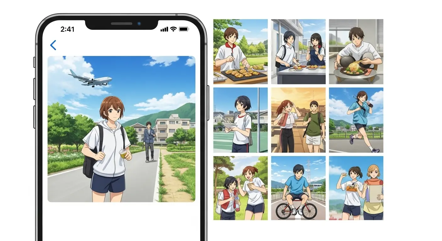 マッチングアプリのサブ写真で趣味や人柄をアピール。