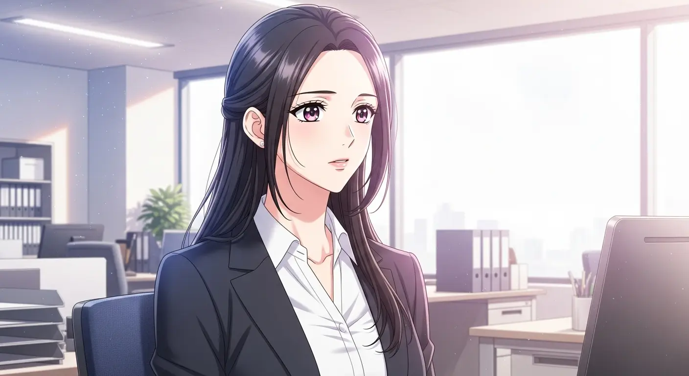 同僚に助けを求める女性