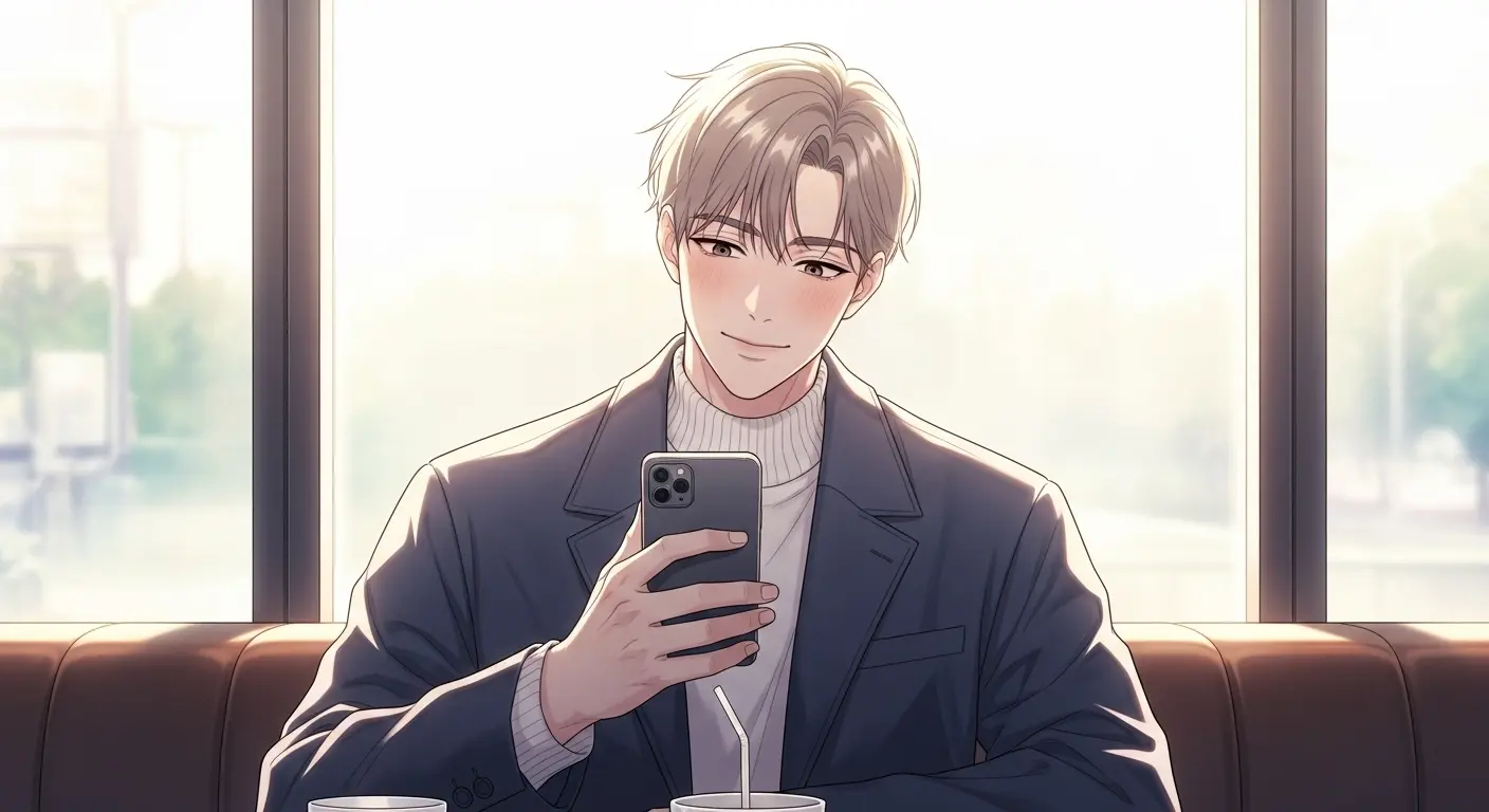 LINEで会話の流れを作る男性