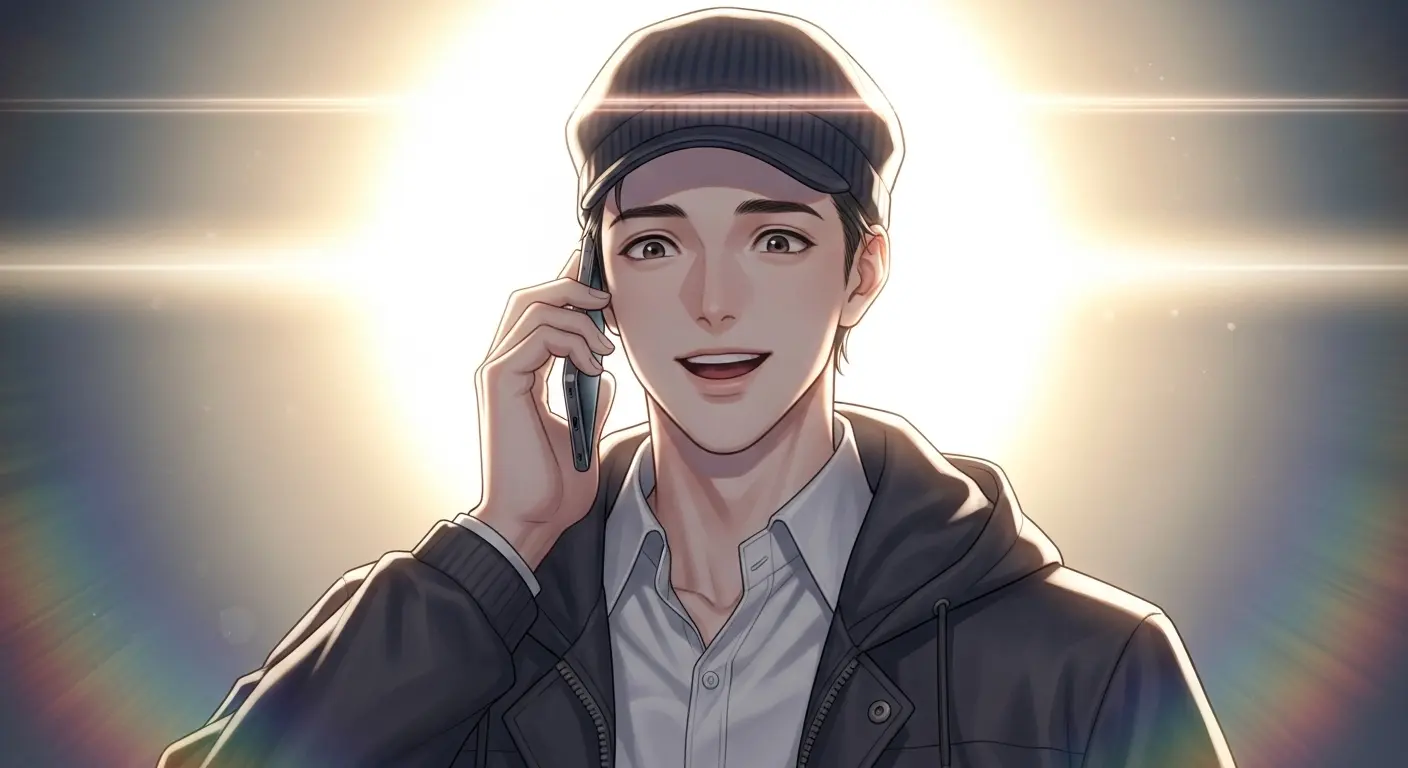 電話でデートに誘う男性