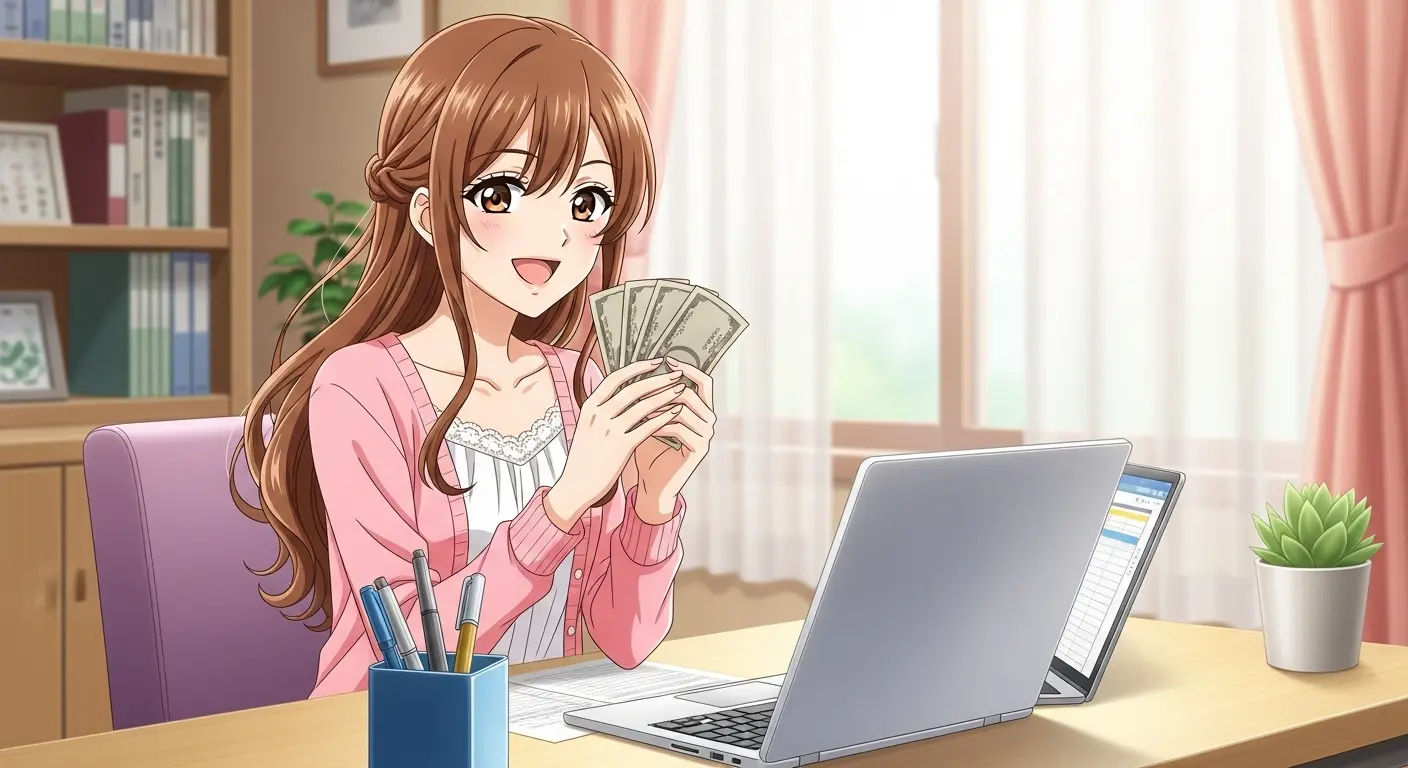 実家暮らしで貯金をする女性
