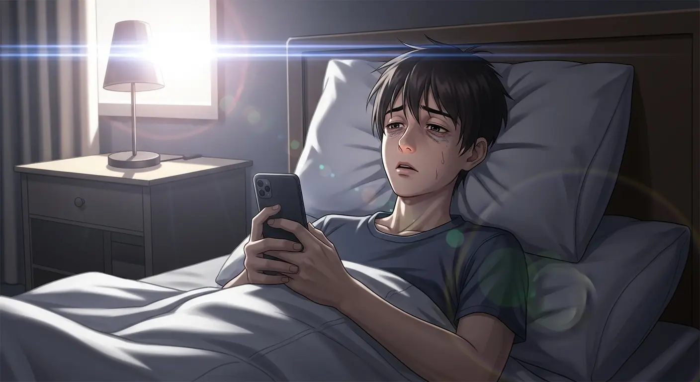 長文のLINEを受け取って疲れている男性