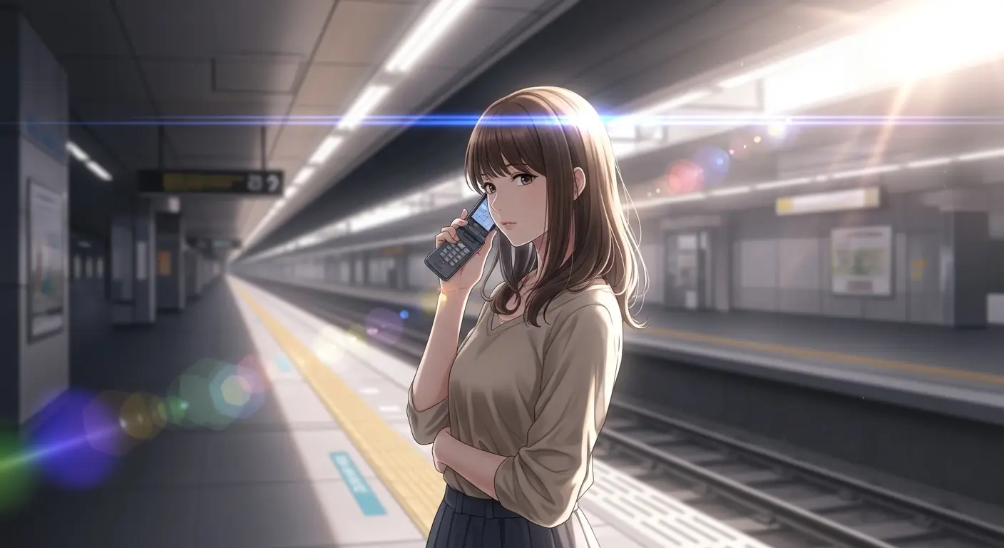 電話で話すのが好きな女性