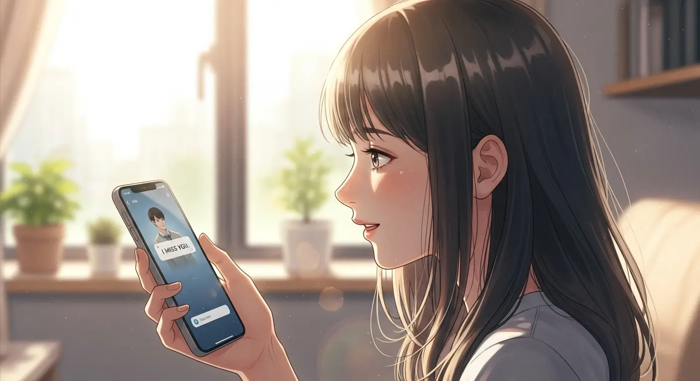 好きな人からのLINEに喜ぶ女性
