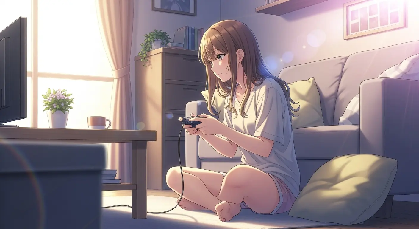 お金がかからない無料ゲームを楽しむ女性のイメージ