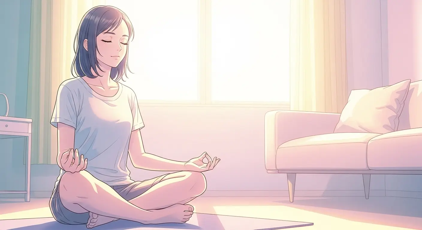 瞑想をしている女性