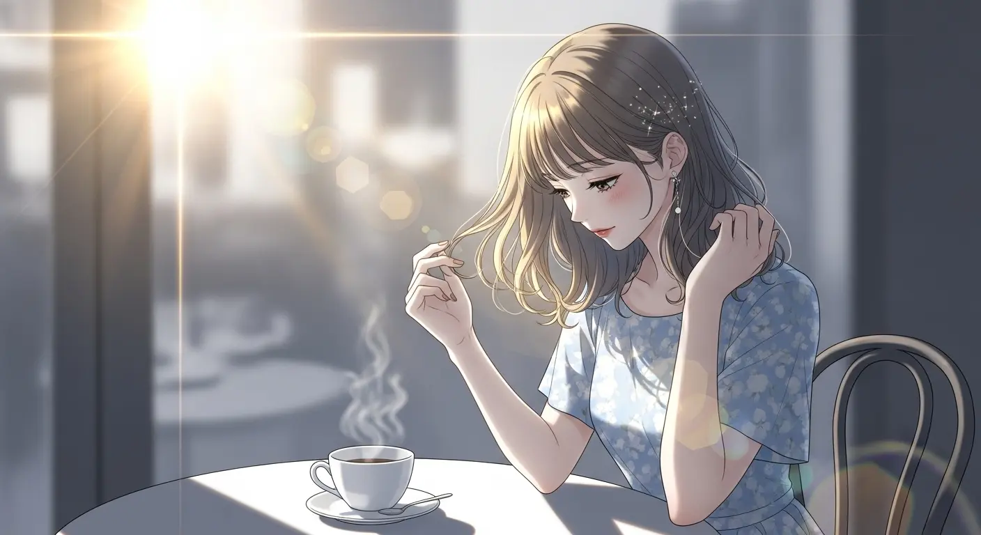デート中に可愛らしい仕草を見せる奥手女子