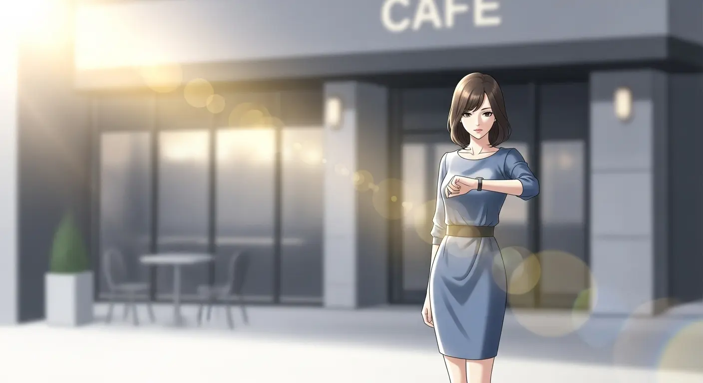 デートに遅れてイライラする女性