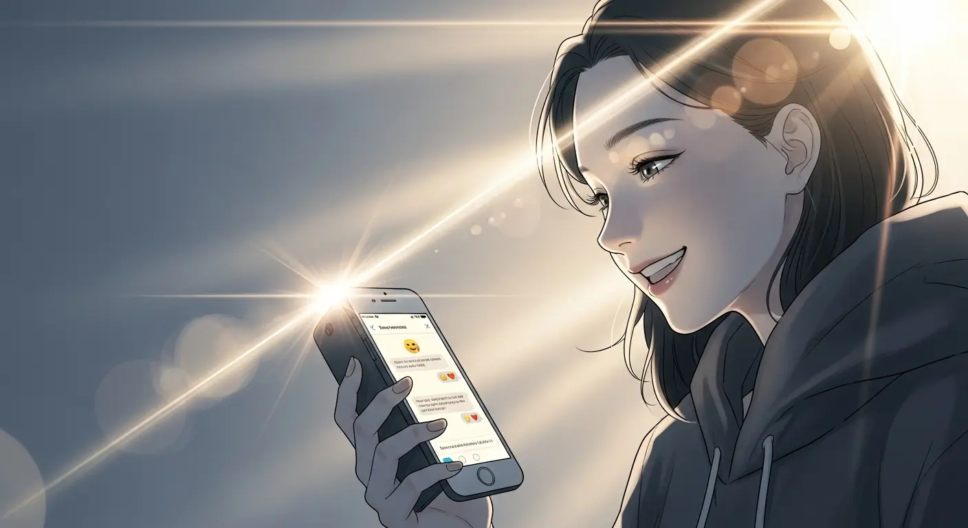 好きな人との距離を縮めるLINEに成功した女性