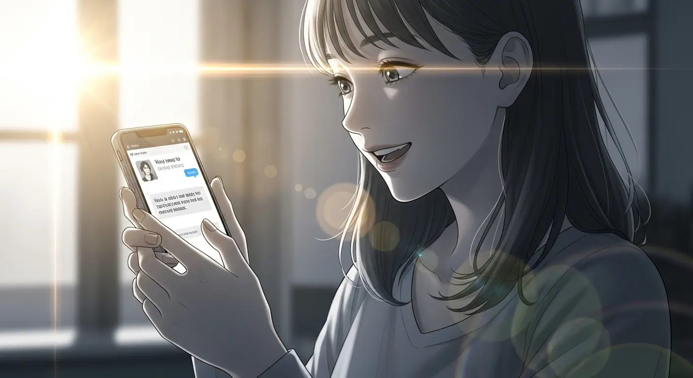 好きな人からのデートの誘いに喜ぶ奥手女子