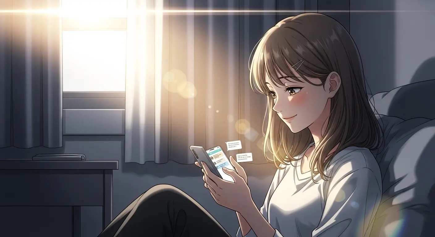 LINEを楽しく終わらせる奥手女子