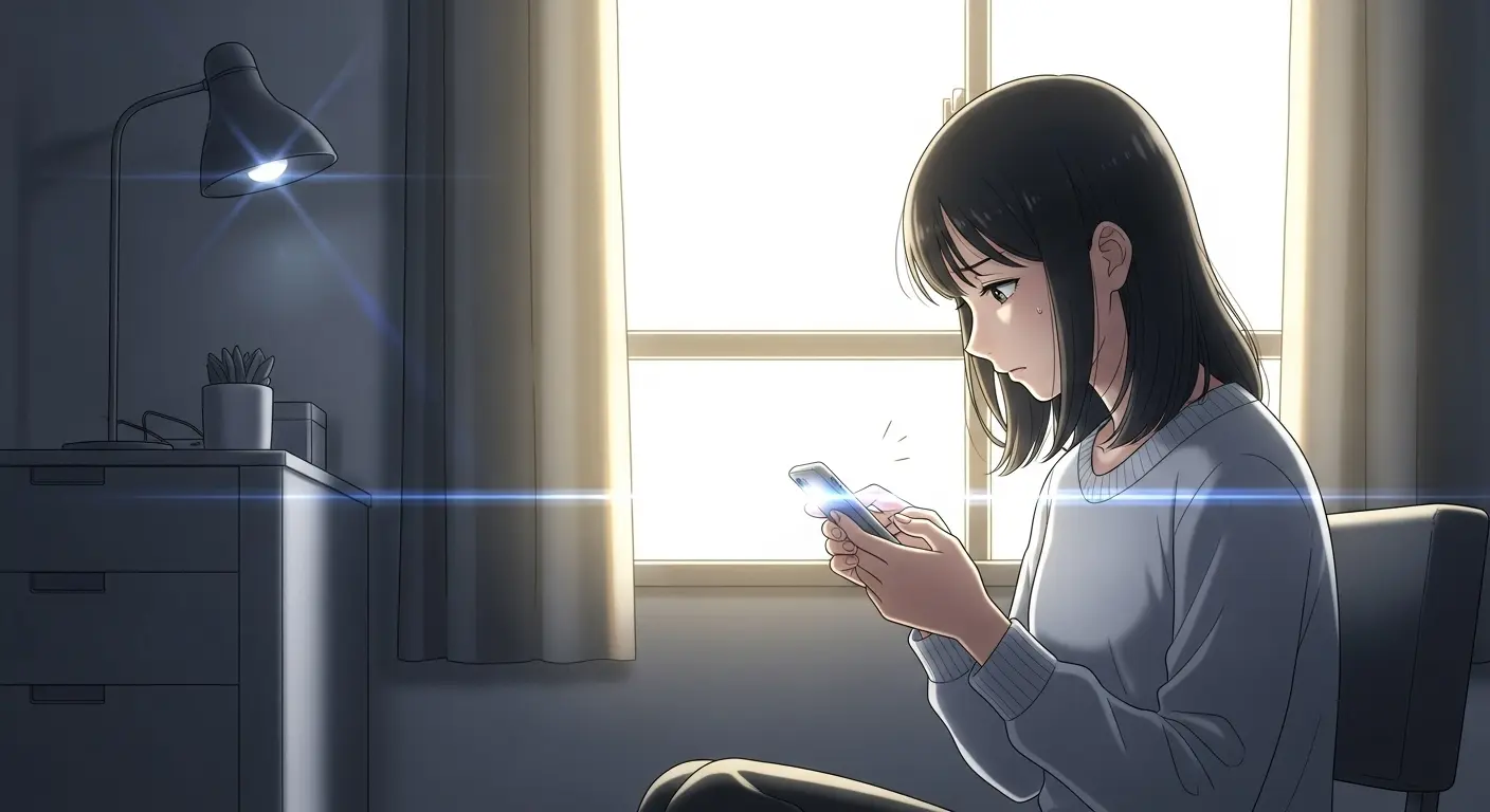 LINEの返信を慎重に考える奥手女子