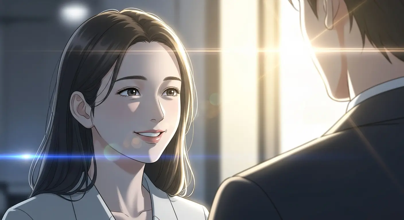 笑顔で相手の話を聞く奥手女子