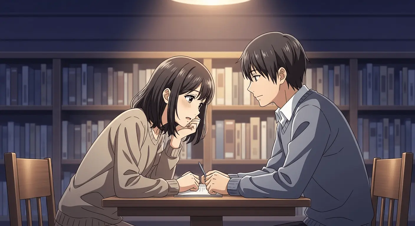 好きな人を見つめる奥手女子