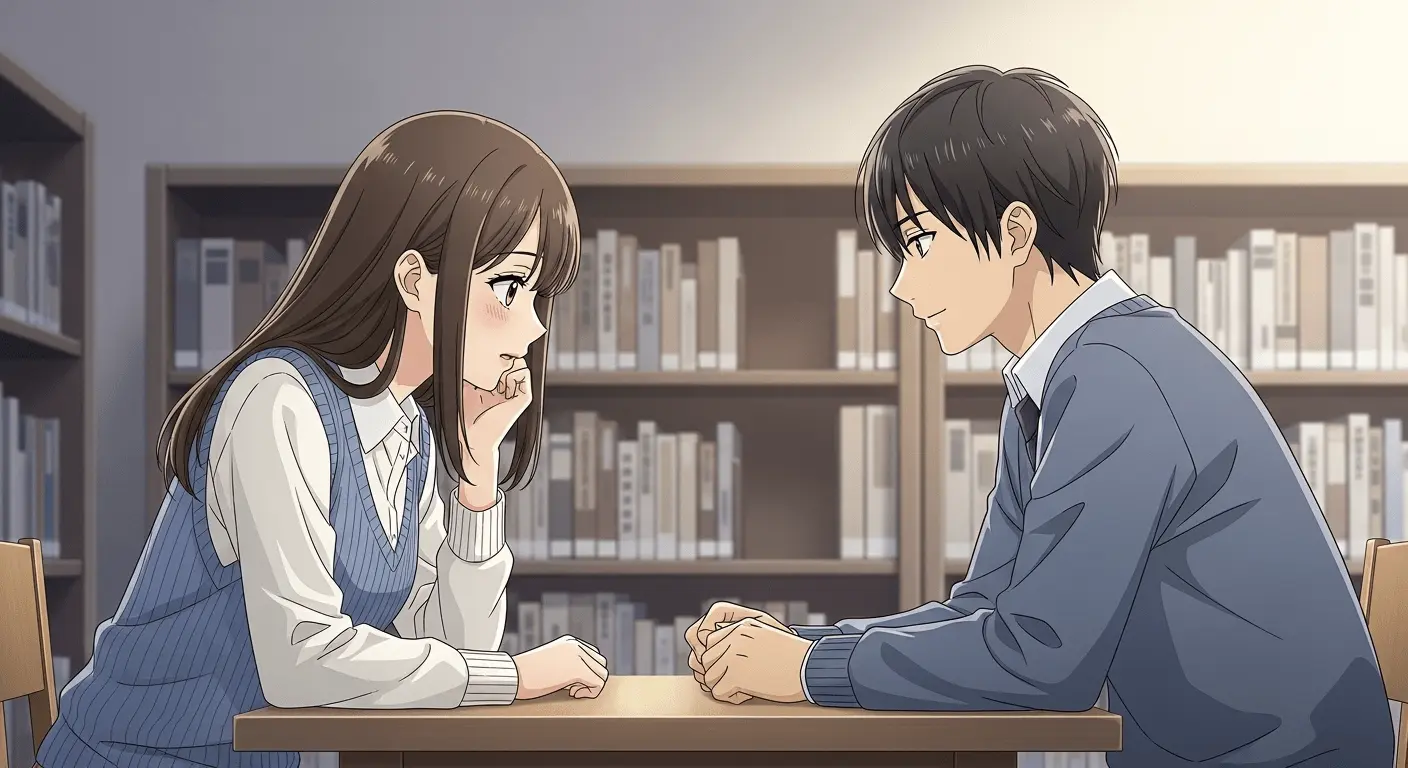 好きな人を見つめる奥手女子