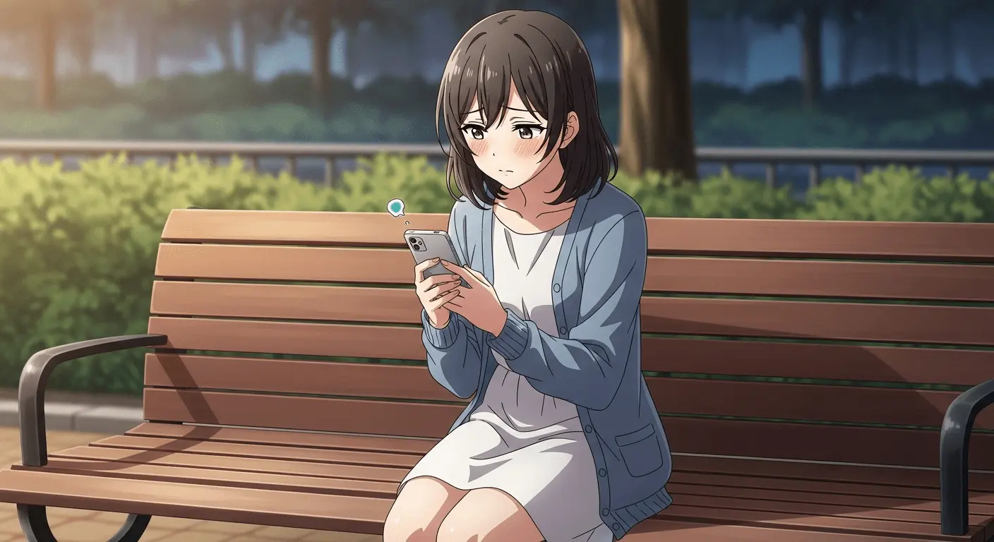 恋愛に悩む奥手な女性のイメージ
