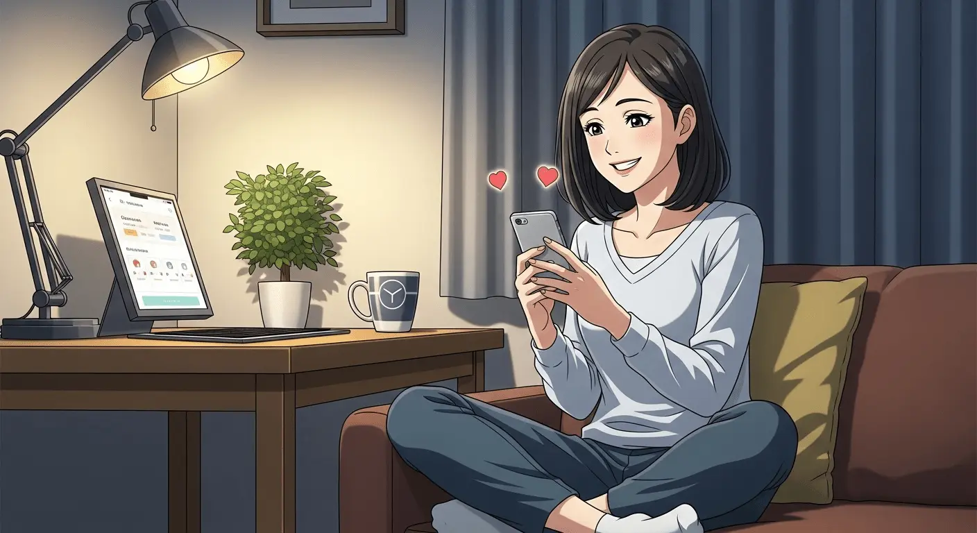 マッチングアプリを使う奥手女子