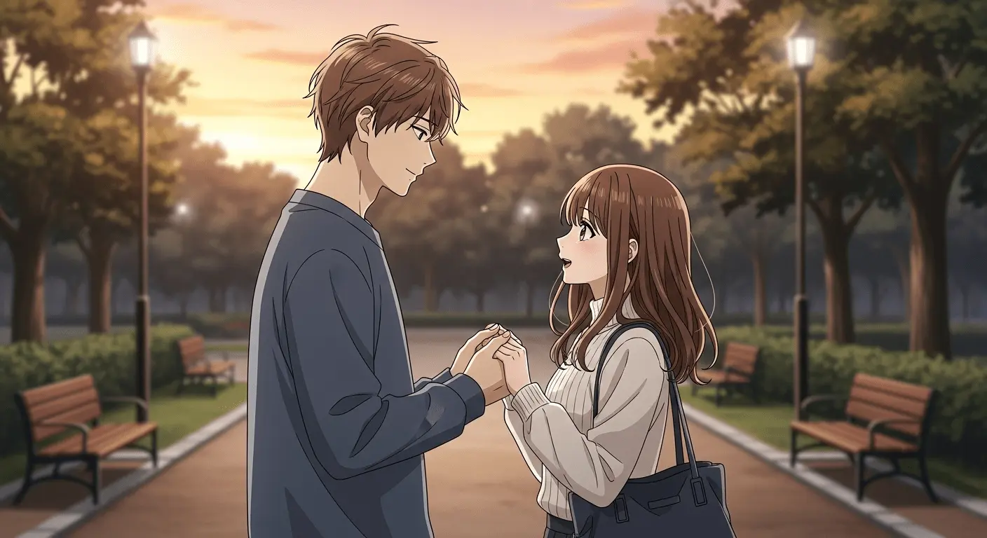 奥手女子に告白する男性