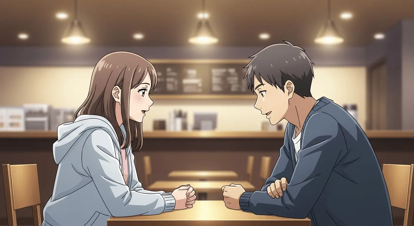 奥手女子の話を真剣に聞く男性